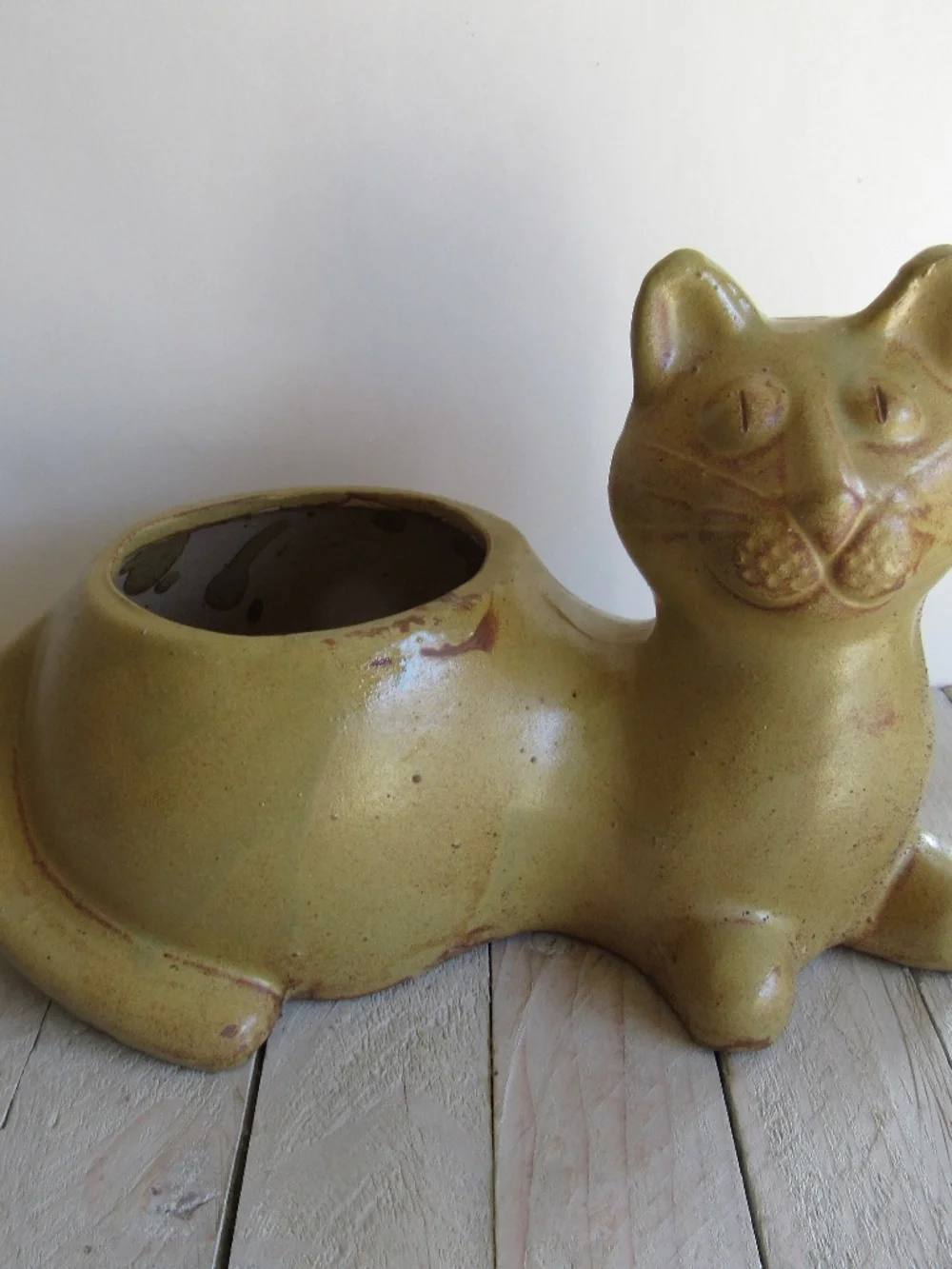 Vintage Stoneware Cat/Kitten Planter MCM 1960's - Picture 1 of 8